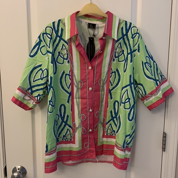 Gossip Printed Pink, Green, White and Blue Set - Picture 13 of 17